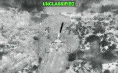 This screen grab taken from video footage shared by the US Central Command on social media platform X and made available via AFPTV on July 13, 2026 purportedly shows US strikes against Iranian military installations. 