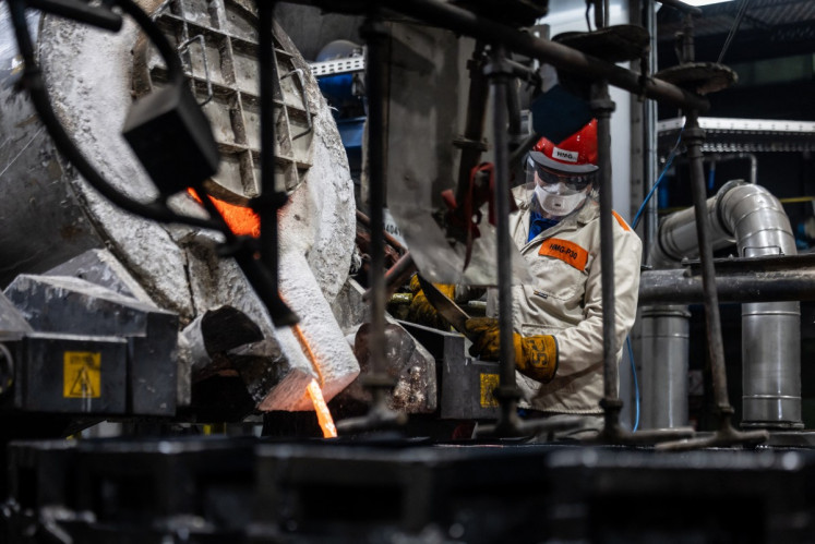 Workers smelt silver ingots known as &ldquo;the pig sows&rdquo; at the Precious Metals Division of the Glogow smelter in southwestern Poland, owned by KGHM, the metallurgical giant in the country, on March 24, 2026. 