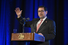 Chile's Minister of Foreign Affairs Francisco Perez Mackenna delivers a speech during a breakfast organized by the Association of Marketing Executives of Uruguay (ADM) on July 2 in Montevideo.