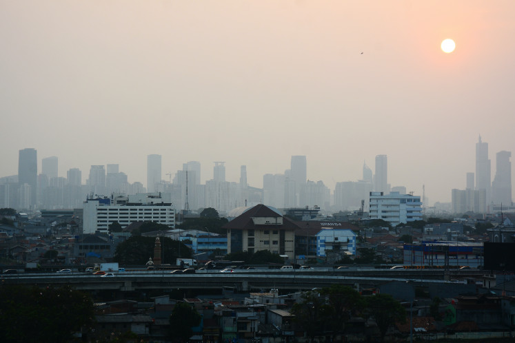 Skyscrapers in Jakarta are shrouded in haze on July 20 in East Jakarta. Jakarta's Air Quality Index (AQI) averaged between 120 and 168 in mid-July 2026, placing the city's air quality in the unhealthy category. Jakarta also hosts the headquarters of the ASEAN Coordinating Center for Transboundary Haze Pollution Control (ACC THPC) in Kebon Nanas, East Jakarta, which facilitates coordination among member states in addressing the impact of regional haze pollution.