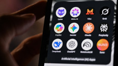 This photograph shows a handheld smartphone displaying the icons of some of the main artificial intelligence based apps, including LLMs, chatbots and generative AI, in Saint-Mande, east of Paris, on July 15, 2026.
