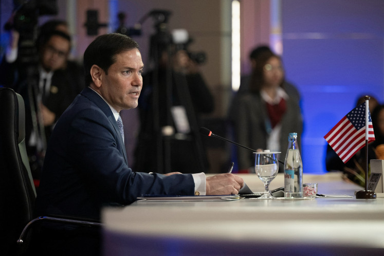 US Secretary of State Marco Rubio makes an opening statement during the ASEAN Post-Ministerial Conference with the US on the sidelines of the ASEAN Foreign Ministers' Meeting in Pasay, Metro Manila, July 22, 2026.