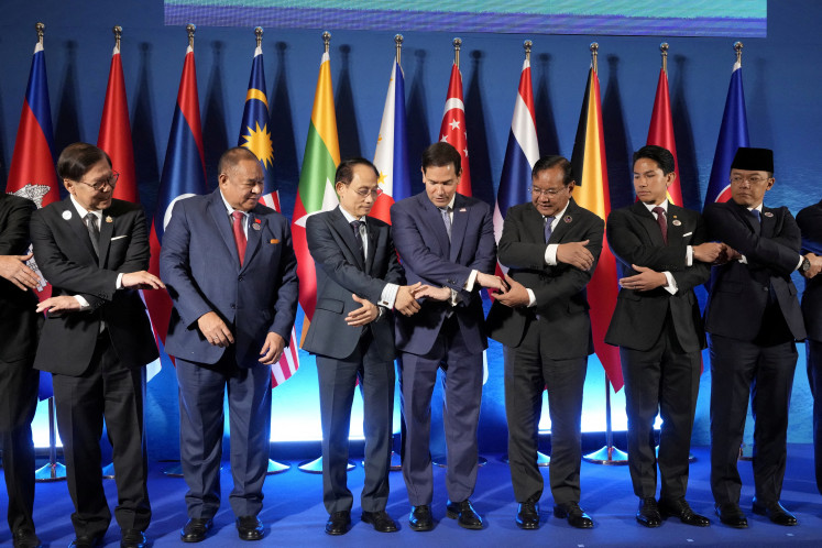 United States Secretary of State Marco Rubio poses during the ASEAN Post Ministerial Conference with the US on the sidelines of the ASEAN Foreign Ministers' Meeting in Pasay City, Metro Manila, on July 22, 2026.