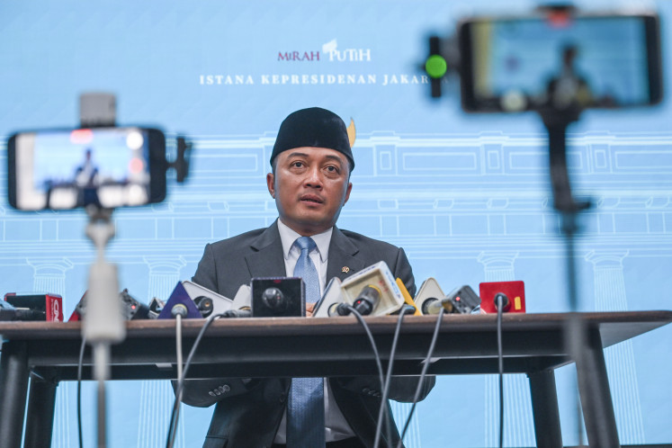 State Secretary Prasetyo Hadi announces that President Prabowo Subianto has appointed senior prosecutor Kuntadi as the new assistant attorney general for special crimes to replace Febrie Adriansyah, who currently is being investigated for corruption by the Attorney General&rsquo;s Office (AGO), in a press conference at the State Palace complex in Central Jakarta on July 22, 2026.