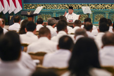 President Prabowo Subianto leads a plenary cabinet meeting on July 20 at the State Palace in Jakarta. 