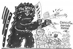 Cartoon on state digital surveillance