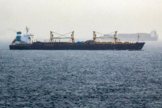 Vessels transit the Bab el-Mandeb Strait off the coast of southern Yemen on July 25, 2026.