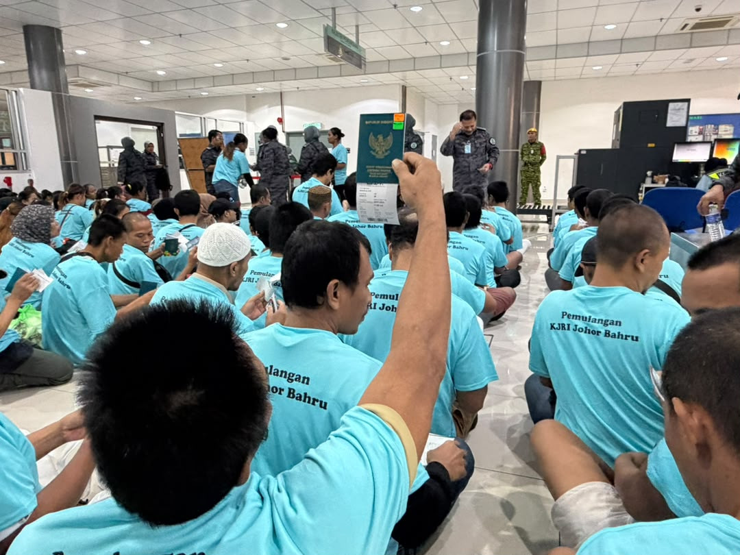 An Indonesian shows his passport and ferry ticket on July 25 before being deported from Malaysia from an unspecified location. The Indonesian Consulate General in Johor Bahru facilitated the repatriation of 274 Indonesians from Melaka International Ferry Terminal in Malacca and Port Dickson Port in Negeri Sembilan.  