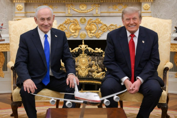 This handout picture released by the Israeli Government Press Office (GPO) Shows Israel's Prime Minister Benjamin Netanyahu (left) posing for a picture with US President Donald Trump in the Oval Office of the White House in Washington DC, ahead of their meeting on July 28, 2026. Netanyahu visited the White House on July 28 for his first in-person talks with Trump since the Iran war began, as the leaders sought to patch over public disagreements on the conflict.