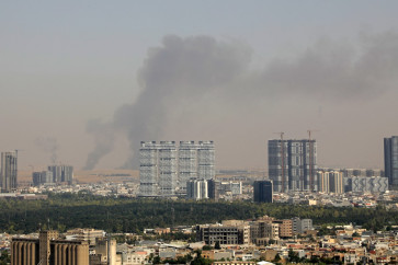 Smoke rises after explosions were heard and air defenses activated near the airport in Erbil, on July 24, 2026. Several blasts sounded on July 24 near Erbil airport, which hosts US-led coalition troops in Iraq's autonomous Kurdistan region.