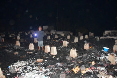 This photo released by the Sukabumi administration on July 28 shows the aftermath of a fire in Kasepuhan Ciptamulya, an Indigenous customary village, in Sukabumi, West Java.