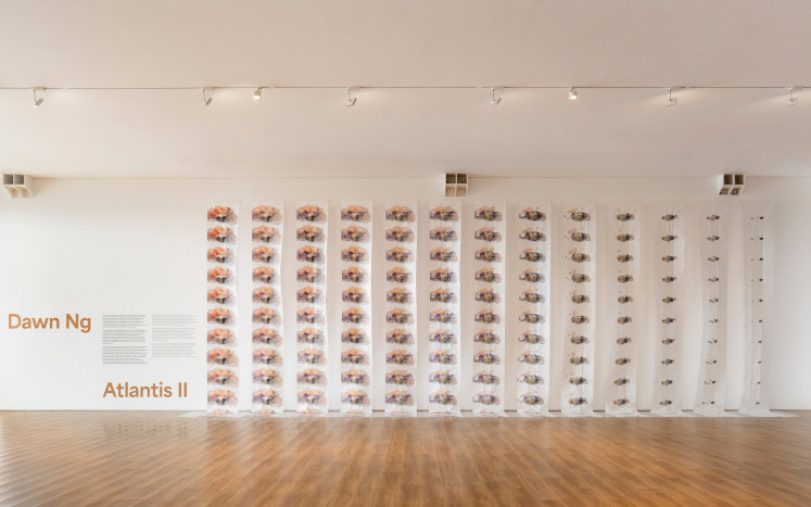 Melting moments: An overall view of Atlantis II (2026) by Singaporean artist Dawn Ng is displayed at the Where Are We in Time: A Season Across Shifting Landscapes exhibition at Museum MACAN in Central Jakarta. The exhibition runs until Oct. 4, 2026.