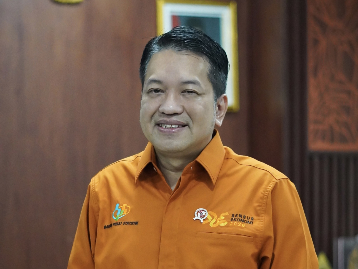 Deputy Statistics Indonesia (BPS) chief Sonny Harry Budiutomo Harmadi poses for a portrait at the BPS headquarters in Jakarta, in this undated photograph.