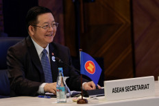 ASEAN Secretary-General Kao Kim Hourn looks on during the ASEAN Trilateral Meeting with Norway on the sidelines of the ASEAN Foreign Ministers' Meeting in Pasay, Metro Manila on July 22, 2026.