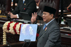 President Prabowo Subianto delivers his annual State of the Nation Address on Aug. 14 ahead of the country's Independence Day celebrations, in Jakarta. 