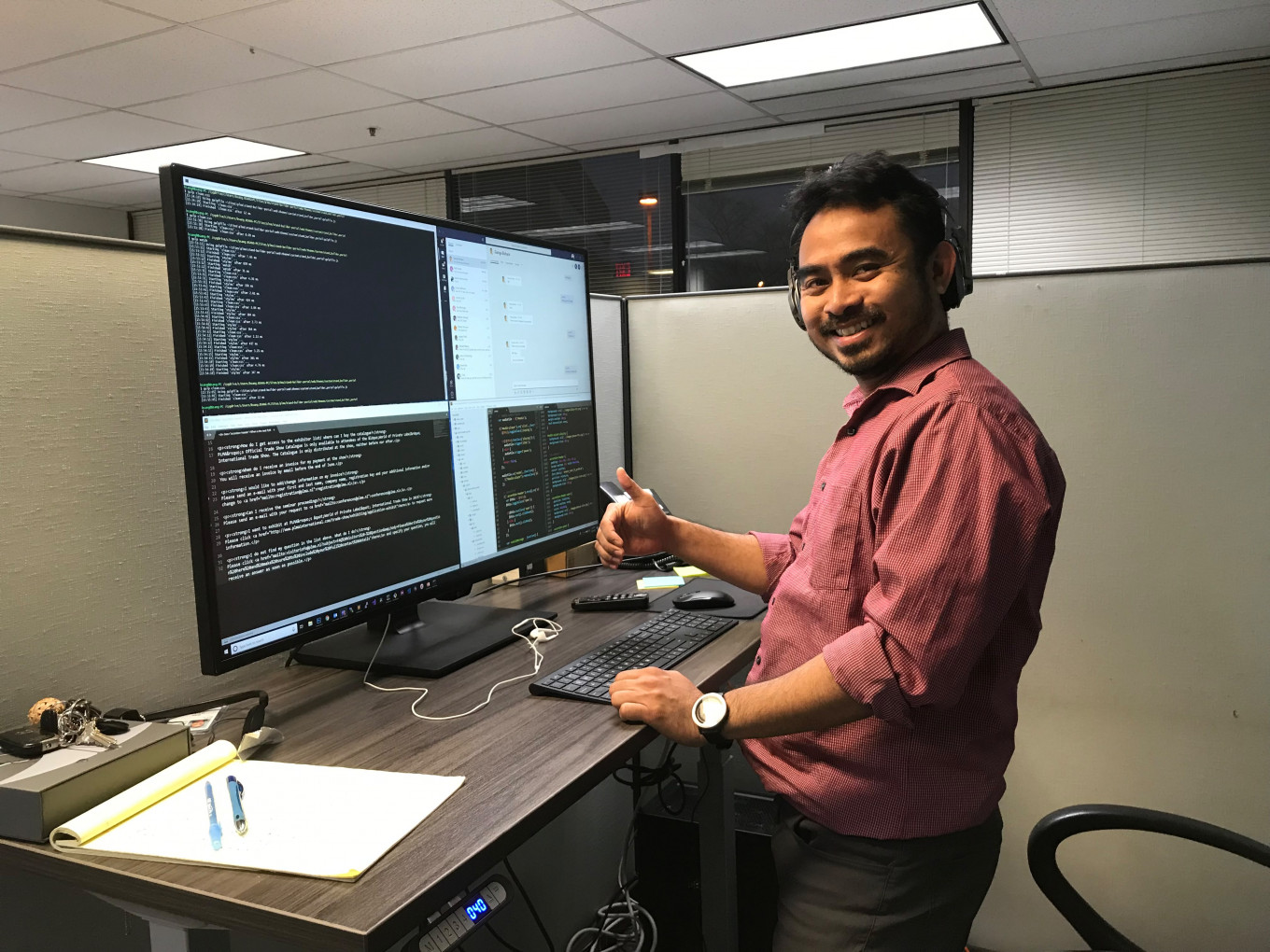 At his WebFirst workspace in 2019, before work eventually moved fully remote. (Images courtesy of Richard Waery)