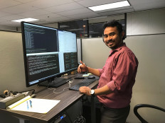 At his WebFirst workspace in 2019, before work eventually moved fully remote. (Images courtesy of Richard Waery)