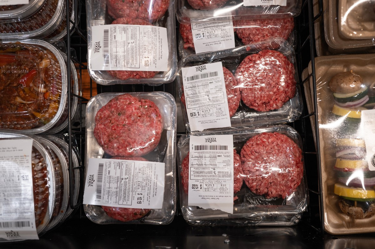 Ground beef is offered for sale at a grocery store in Chicago, Illinois, the United States on May 22, 2026. High demand and shrinking herds have driven prices for beef to near-record highs heading into Memorial Day weekend, causing many consumer to turn to pork, chicken and plant-based alternatives.