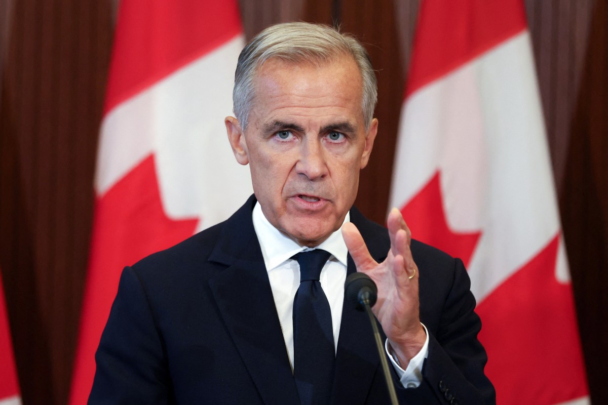 Canadian Prime Minister Mark Carney speaks at a press conference in Ottawa, Ontario, on August 22, 2026 after trade talks with the US collapsed. Carney said his country could not accept US terms for a trade deal,and would slap retaliatory tariffs on steel and dairy products in response to heavy duties imposed by Washington. 
