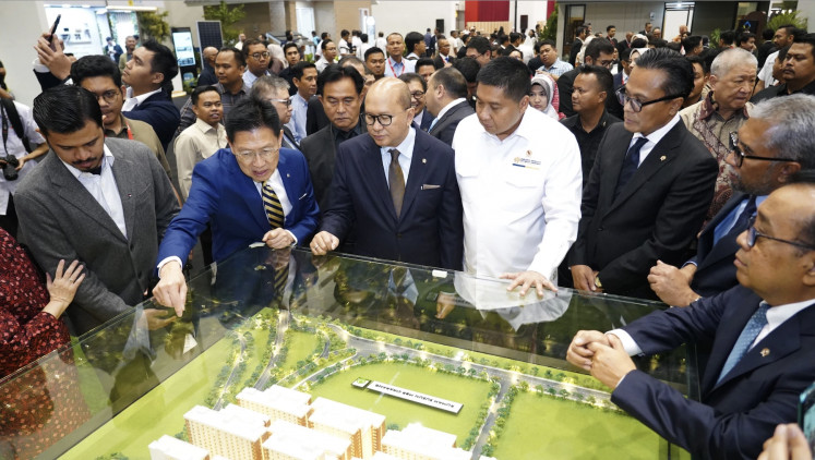 Danantara officials at the opening of the Danantara Housing Expo (DHE) 2026 at NICE PIK 2 in Tangerang, Banten, in this undated photograph.