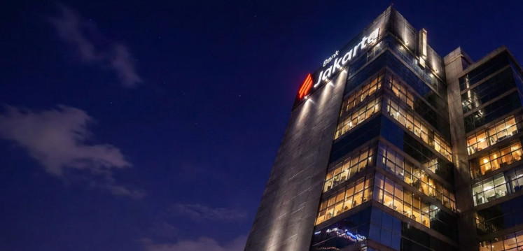 The Bank Jakarta office building is pictured in an undated photograph. 
