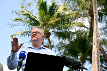 Australia&rsquo;s Prime Minister Anthony Albanese gestures as he speaks during a press conference at the 55th Pacific Islands Forum Leaders Meeting in the capital city of Koror in Palau on September 1, 2026.