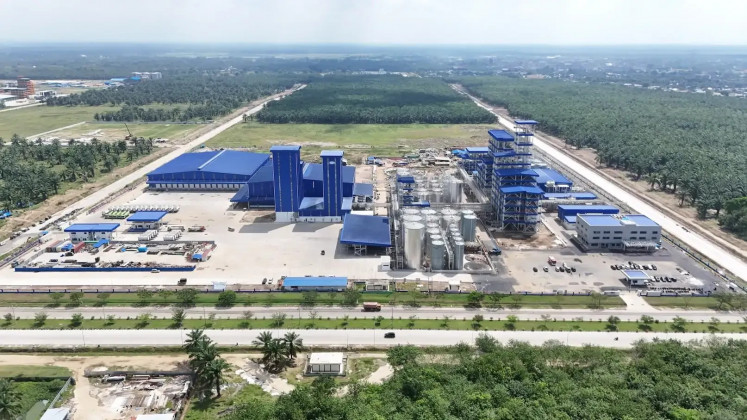Aerial view of PT Evyap Sabun Indonesia factory at Sei Mangkei Special Economic Zone in Sei Mangkei village, Bosar Maligas district in Simalungun regency, North Sumatra, in this undated picture. Owned by Turkish personal care and hygiene items manufacturer Evyap, the Indonesian factory produces fatty acids, glycerine and esters.