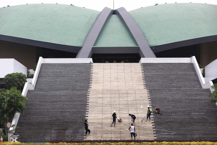 The iconic building in the People's Consultative Assembly (MPR) in Senayan, Jakarta