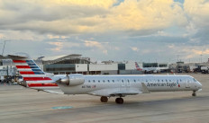 An American Eagle Bombardier CRJ-900 taxis at Charlotte Douglas International Airport (CLT) in Charlotte, North Carolina on September 27, 2025.