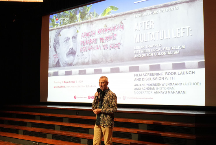 Revisiting Multatuli: Dutch visual storyteller and writer Arjan Onderdenwijngaard speaks on Aug. 13, 2026, ahead of a screening of After Multatuli Left at Erasmus Huis in Jakarta.