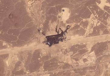 This Planet Labs PBC satellite image shows damage to the East-West pipeline facility in the Hejaz Region, Saudi Arabia, on Sept. 11, 2026.