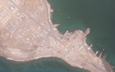 A satellite view shows a closer view of Perim Island in the Bab el-Mandeb Strait, Yemen, September 13, 2026. Yemen's Iran-aligned Houthis reached the strategic island on September 11, according to four Yemeni government sources.  