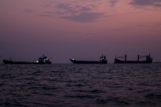Vessels transit the Strait of Hormuz off the coast of the port city of Bandar Abbas in southern Iran on September 5, 2026.