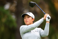 China&rsquo;s Ruoning Yin plays her shot from the 16th tee on Aug. 20, 2026, during the first round of the CPKC Women&rsquo;s Open at Royal Mayfair Golf Club in Edmonton, Canada.