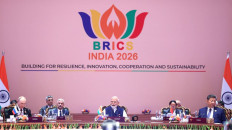 Balancing act: Indian Prime Minister Narendra Modi (center) presides over the second and final day of the 18th BRICS Summit in New Delhi on Sept. 13, 2026, flanked by Russian President Vladimir Putin (left, front), and Chinese President Xi Jinping (right, front).