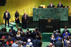United Nations Secretary-General Antonio Guterres gestures after addressing the 81st United Nations General Assembly at UN headquarters in New York City, the United States, on Sept. 22, 2026.