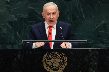 Israel's Prime Minister Benjamin Netanyahu speaks during the 81st United Nations General Assembly at the United Nations Headquarters in New York, on September 24, 2026.