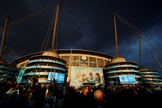 A general view of the Etihad Stadium before the UEFA Champions League football match between Manchester City and Napoli in Manchester, Britain on September 18, 2025.
