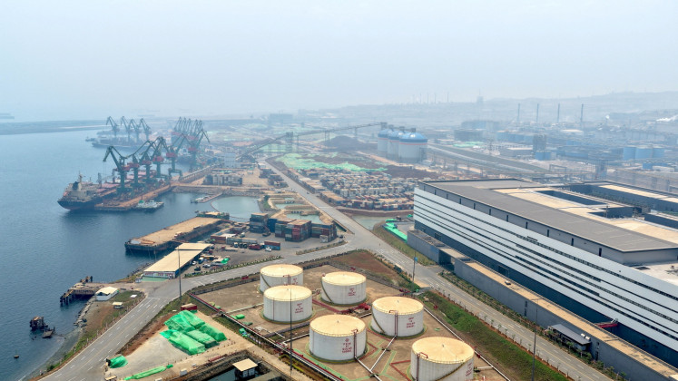 Nickel processing facilities operate on Oct. 8 at the&nbsp;Indonesia&nbsp;Weda Bay Industrial Park in Central Halmahera regency, North Maluku province.