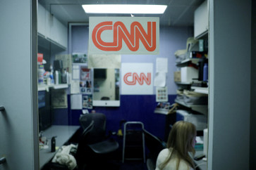 The CNN booth at the White House after US President Donald Trump announced he would ban CNN, MS NOW, and Politico from the White House in Washington, D.C., US, September 18, 2026.