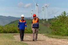 A wind power plant (PLTB), financed by PT SMI, is pictured in Sidrap, South Sulawesi. (Courtesy of PT Sarana Multi Infrastruktur)