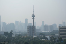 Haze shrouds Jakarta on September 17, 2026. 