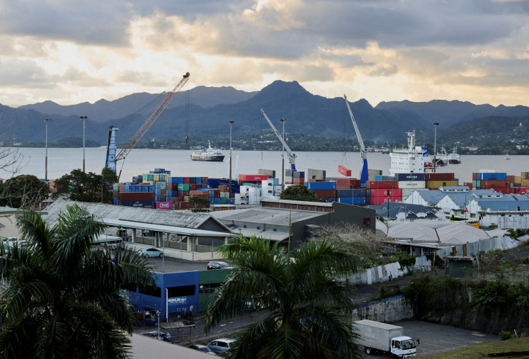 View of the port in Suva, Fiji, September 5, 2024. 