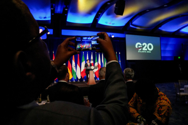 United States Secretary of State Marco Rubio speaks during the G20 Foreign Ministers' Meeting Welcome Reception at the Georgia Aquarium in Atlanta, Georgia, the US, on Oct. 30, 2026.